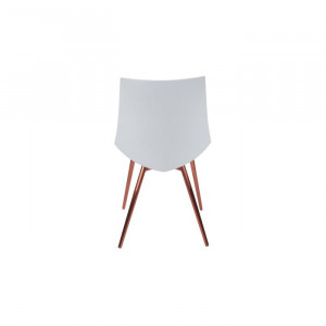 Set de 4 scaune tapitate Rico, alb/ cupru, 78 x 47 x 56 cm - Img 2