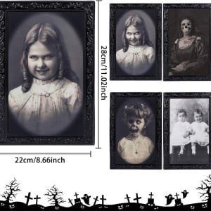 Set de 4 tablouri pentru Halloween Sunshine Smile, PVC, negru, 22 x 28 cm