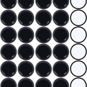 Set de 40 tampoane adezive pentru mobilier Ezprotekt, plastic/spuma EVA, negru, 28 mm
