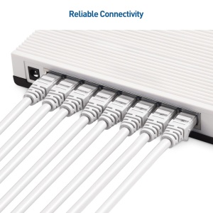 Set de 5 cabluri Ethernet Cat6 Cable Matters, metal/PVC/plastic, alb, 30 cm