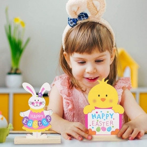 Set de 5 jucarii pentru copii Hakotom, lemn, multicolor, 14,6/15 cm