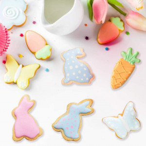 Set de 5 forme pentru biscuiti Joyoldelf, model Paste, otel inoxidabil, argintiu - Img 8