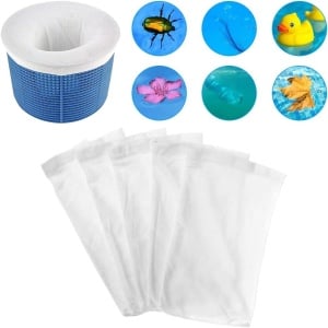 Set de 5 panze pentru filtrul piscinei Baosroy, alb, 13 x 22 cm