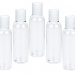 Set de 5 sticlute cu capac Copackr, PET, transparent/alb, 60 ml