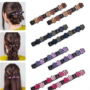 Set de 6 clame pentru par Fohyloy, metal/plastic, multicolor, 9,5 x 3 cm