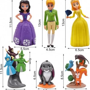 Set de 6 figurine pentru tort Simyron, PVC, multicolor - Img 8