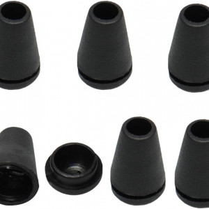 Set de 6 opritoare pentru snururi Sourcingmap, plastic, negru, 19 x 12 mm