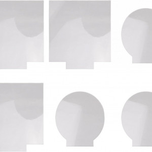 Set de 6 plasci acrilice pentru gravat OVNSHVN, transparent, 15 x 15 x 0,2 cm / 13,5 x 12 x 0,2 cm - Img 2