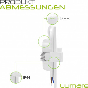 Set de 6 spoturi incastrabile Lumare, LED, plastic, alb, 11,5 cm - Img 6