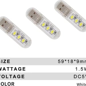 Set de 8 becuri LED Dylymx, USB, metal/plastic, 5,9 x 1,8 cm, 1,5W