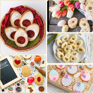 Set de 8 forme pentru prajituri Sinwind, model Paste, otel inoxidabil, argintiu, 7 x 5,5 cm - Img 4