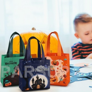 Set de 8 pungi pentru Halloween Parsup, plastic, multicolor, 20 x 8 x 20 cm