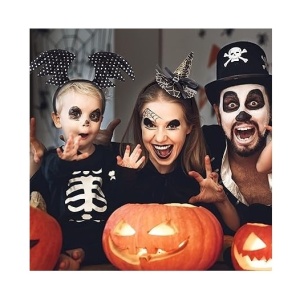 Set de 9 bentite de Halloween, BQTQ, plastic, negru, 12 cm/13 cm