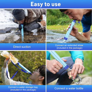 Set de accesorii pentru filtrarea apei Vintoney, plastic, alb/albastru, 6 piese - Img 5