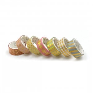 Set de cutie cu 40 role decorative Mimzemamz, hartie, multicolor, 11,5 x 6,2 cm - Img 4