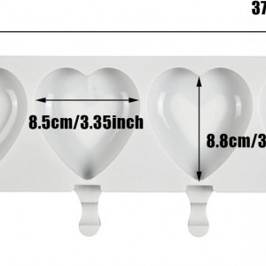 Set de matrita de inghetata cu 50 de bastonase MsdeBersSKER, silicon/lemn, alb/natur, 37 x 10,9 x 2,5 cm - Img 7