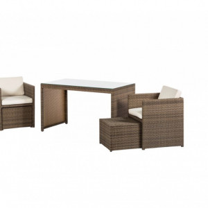Set de mobilier pentru terasa Merano 11 piese ( 1 masă, 2 fotolii, 2 scaune și 6 perne) - Img 8
