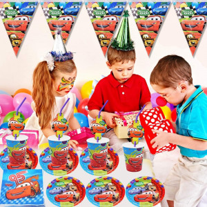 Set de petrecere animat pentru copii Miotlsy, hartie, multicolor, 6 persoane, 39 piese - Img 5