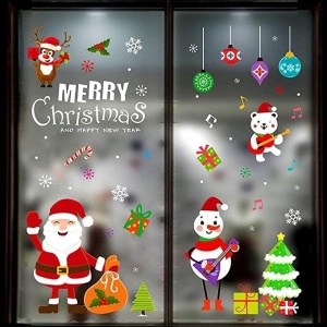 Set de stickere pentru Craciun Moonmn, PVC, multicolor