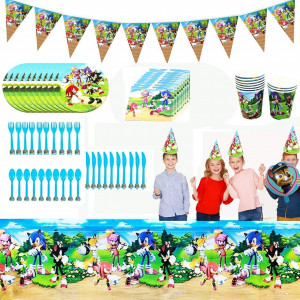 Set de vesela pentru petrecere copii Rosepartyh, hartie, multicolor, 78 piese - Img 4