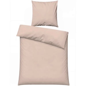 Set husa pilota + fata de perna, bumbac 100%, 135x200 cm + 80x80 cm, bej - Verificat A · Re-Bloom