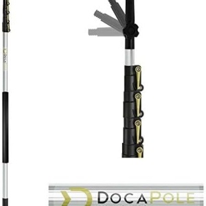 Set maner telescopic cu pamatuf DocaPole, aluminiu/microfibra, argintiu/negru/gri, 9 m - Img 3