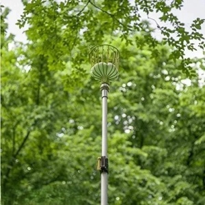 Set maner telescopic si culegatoare pentru fructe DocaPole, aluminiu, auriu/argintiu/negru, 3,6 m - Img 6