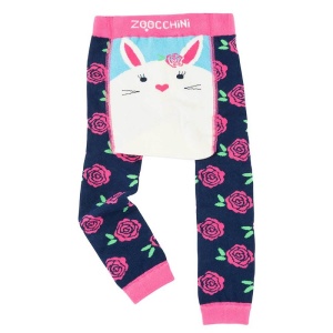 Set pantaloni si soseste antiderapante, Zoocchini, 12-18 Luni ÃƒÂ¢Ã¢â€šÂ¬Ã¢â‚¬Å“ Bunny - Img 4