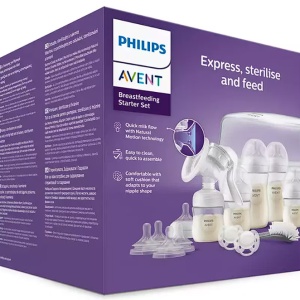 Set pentru alaptare Philips Avent SCD430/50 cu pompa de san manuala, Resigilat, Grad A