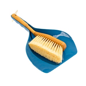 Set perie din lemn si faras, Albastru, 33x21x5cm