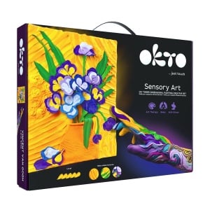 Set pictura 3D cu argila usoara, 30*40cm - Irises - Img 1