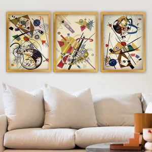 Set tablou decorativ Re-Bloom, 3 piese, lemn, multicolor, 35 x 45 cm - Img 2