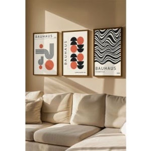 Set tablou decorativ Re-Bloom, 3 piese, MDF/lemn masiv, multicolor, 33 x 48 cm - Img 3