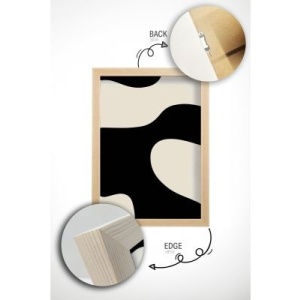 Set tablou decorativ Re-Bloom, MDF/lemn masiv, alb/natur/negru, 50 x 70 cm - Img 2
