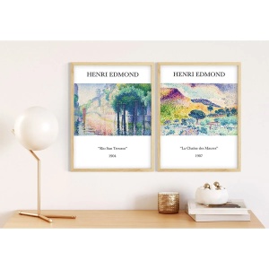 Set tablouri decorative Re-Bloom, 2 piese, MDF/lemn masiv, multicolor, 50 x 70 cm - Img 2