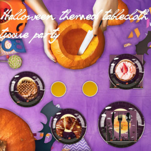 Set vesela pentru petrecerea de Halloween FainFun, hartie/plastic, multicolor, 81 piese - Img 5