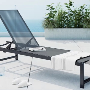 Sezlong de gradina Ambia, 190/34/60 cm