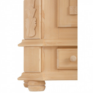 Sifonier Teisendorf Premium Collection by Home Affaire, lemn masiv, natur deschis, 187 x 137 x 60 cm - Img 5