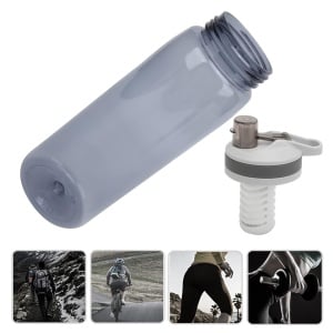 Sticle cu filtru pentru apa Plplaaoo, ABS, gri, 770 ml