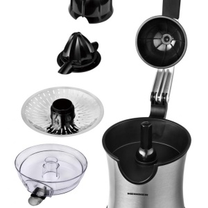 Storcator de citrice Heinner AREN HCP-160SS, Putere 160W, 2 conuri, Filtru inox, Maner cu aluminiu turnat, Inox - Img 3