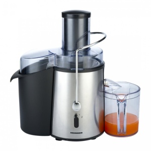 Storcator de fructe Heinner XF-1000SS, Putere 1000W, Recipient suc 1L, Recipient pulpa 2L, Aspect Inox - Img 2