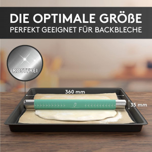Cumpara Sucitor cu inele pentru aluat Liebspecht®, silicon/otel inoxidabil, argintiu/albastru, 36 x 3,5 cm de la Chilipirul-zilei în rate, cu cardul sau plata la livrare!