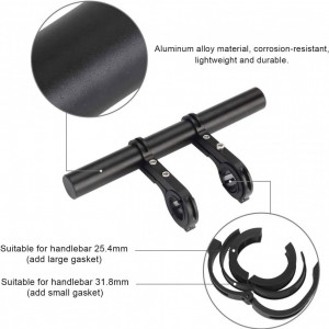 Suport de bicicleta pentru lanterna/telefon Souke Sport, aliaj aluminiu, negru, 30 cm - Img 2