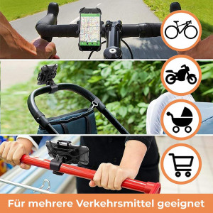 Suport de telefon pentru bicicleta Fonsafe, plastic, negru
