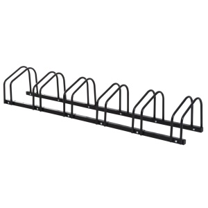 Suport parcare 6 biciclete, otel zincat Q235, modular, 179x33x27cm, Negru - Verificat A · Re-Bloom