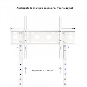 Suport pentru TV Fativo, metal, alb, 31 x 65,2 x 144,5 cm