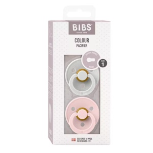 Suzete pentru bebelusi Bibs Colour Latex, tetina rotunda, 0 luni + Haze/Blossoml, 2 buc, Resigilat, Grad A