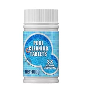 Tablete efervescente cu clor pentru curatarea piscinei Gnaumore, alb, 100 g - Img 1
