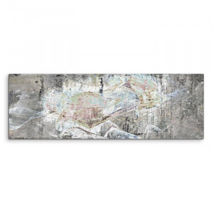 Tablou „Abstrakt 1353”, gri, 50 x 150 cm