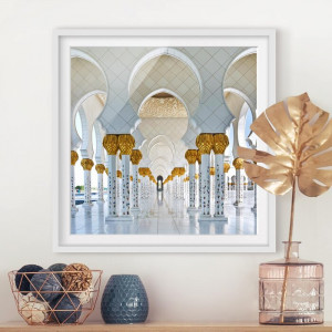 Tablou „Moscheea din Abu Dhabi”, 50 x 50 x 2 cm - Img 3